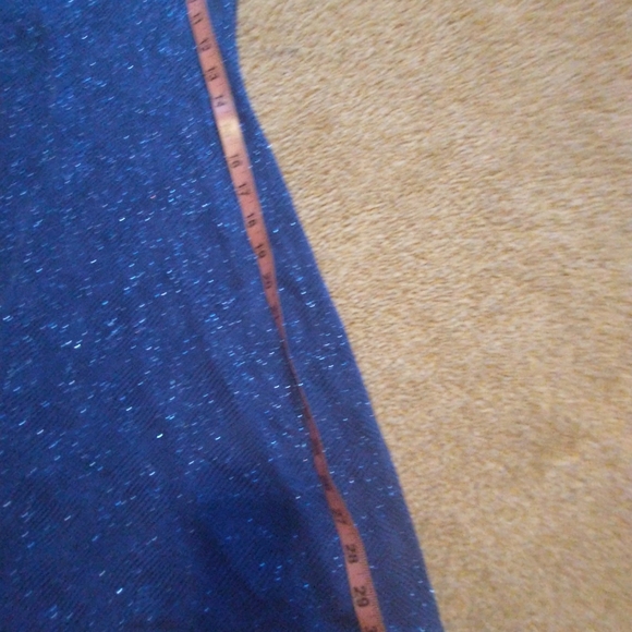 Blue Sparkle Sleeveless Mini Dress - Picture 6 of 6